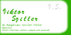 viktor sziller business card